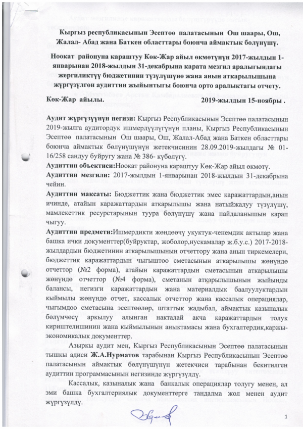 Аудитордук текшерүү жөнүндө.